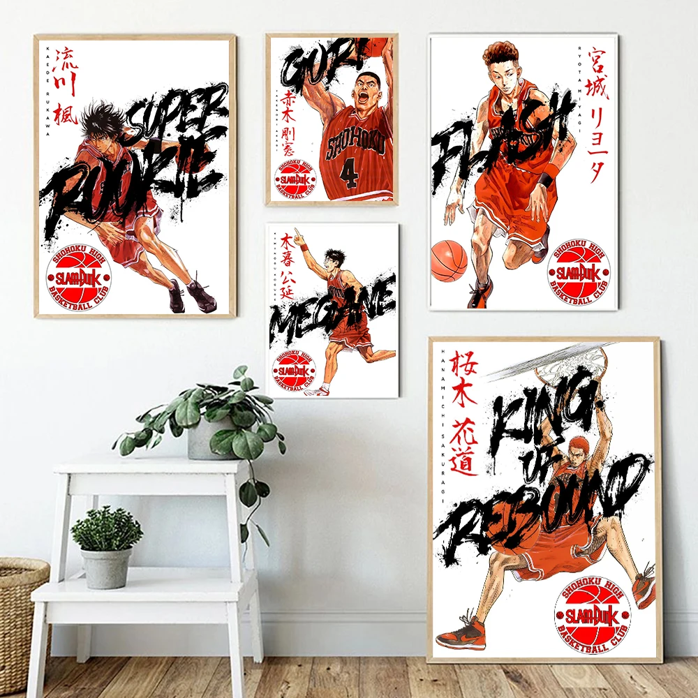 

Anime Slam Dunk Posters And Prints Canvas Painting Japanese Cartoon Wall Art Pictures For Living Room Home Decor Basketball Fans