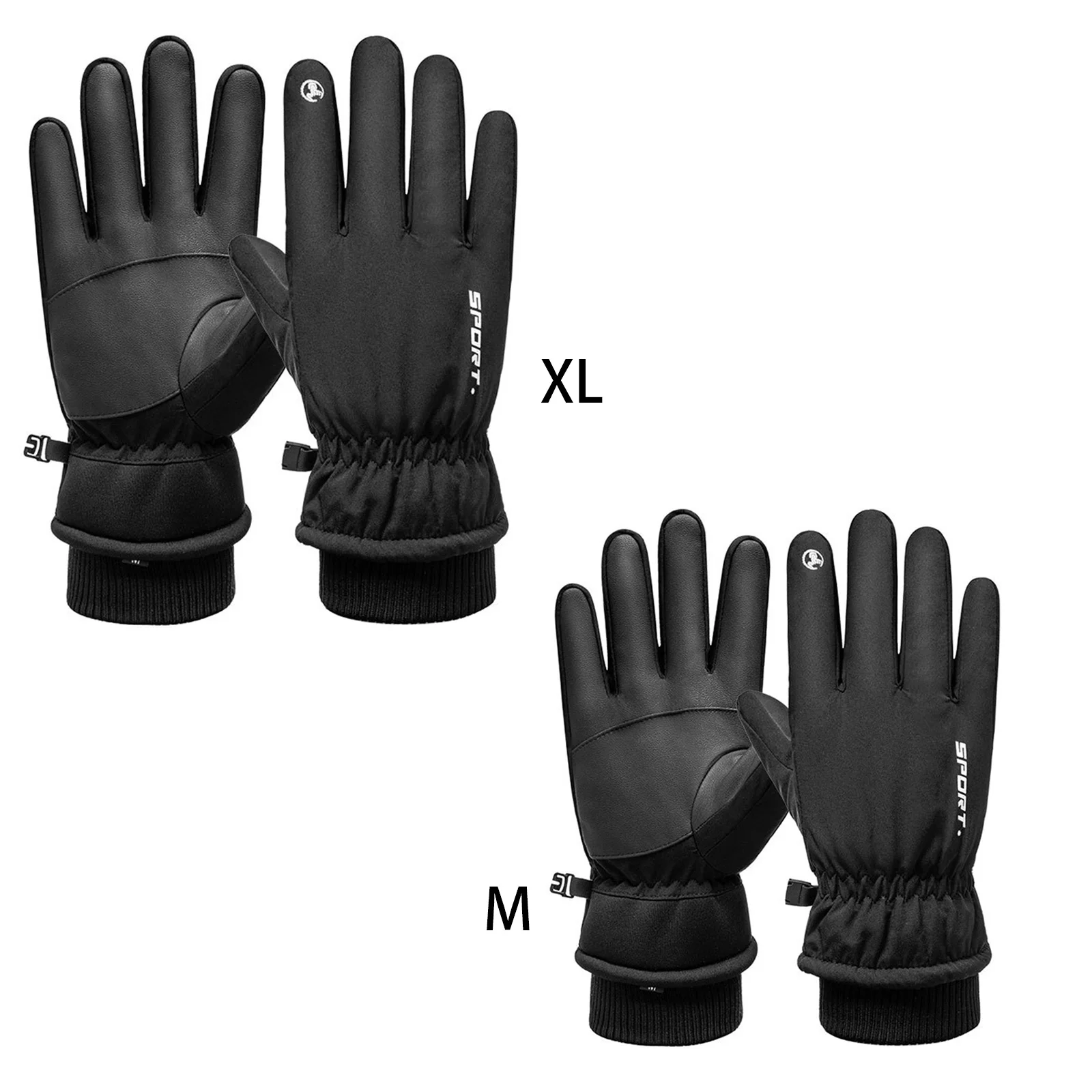 Зимние теплые перчатки для мужчин и женщин кожаное пальто против скольжения