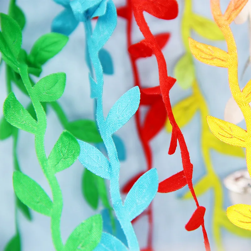 10 ярдов ткань красочные листья ротанга зеленый лист скорпион DIY Свадьба День