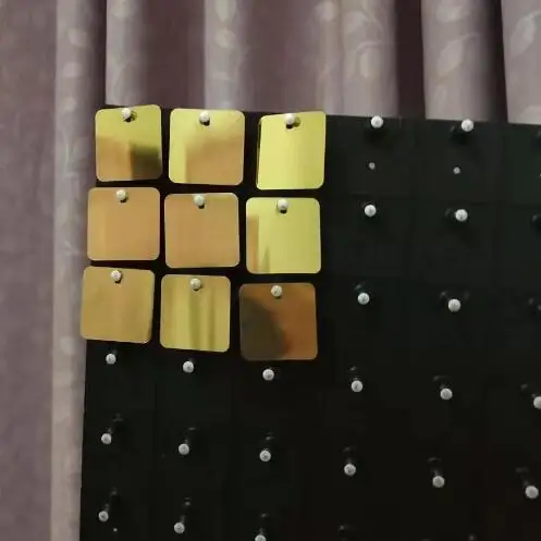 Square Light Gold 1 Набор 31 см* 31 см фоновая доска с 30 мм круглыми блестками для свадьбы дня рождения Декорации для сцены декоративные пластины панели - Цвет: Square Light Gold