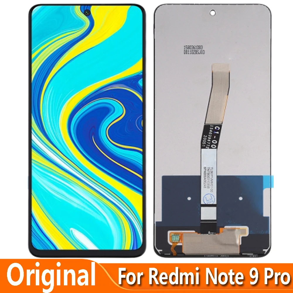 Original 6.67" For Xiaomi Redmi Note 9 Pro 4G M2003J6B2G LCD Display Touch Screen Digitizer Assemby Replacement Parts