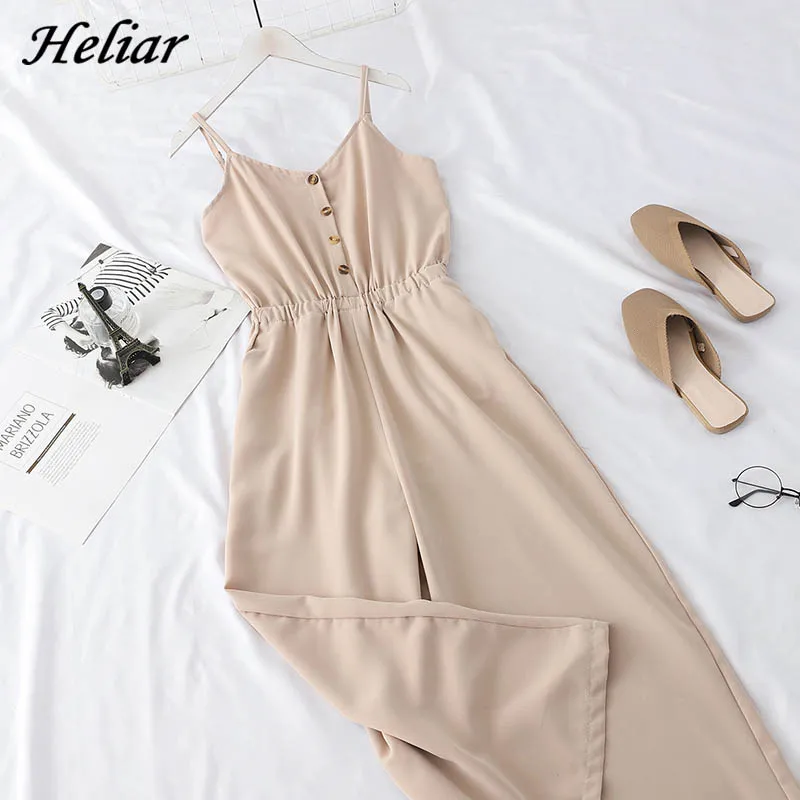 HELIAR женский комбинезон Женский однотонный с завышенной талией и ромперы на