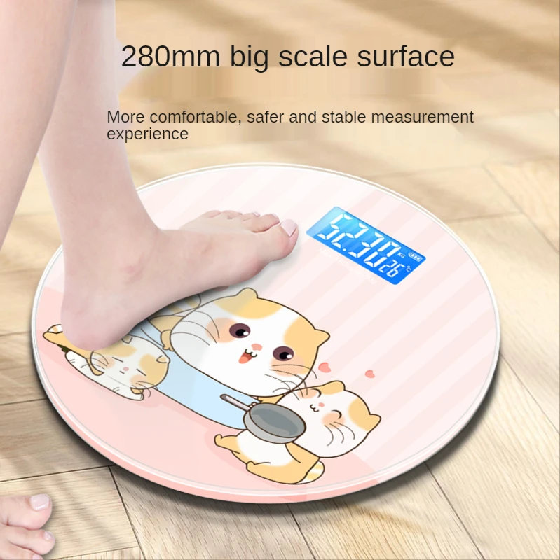 

High Precision Cute Weighing Scale Household Body Precision Rechargeable Electronic Weighing Small Durable Girl Dormitory