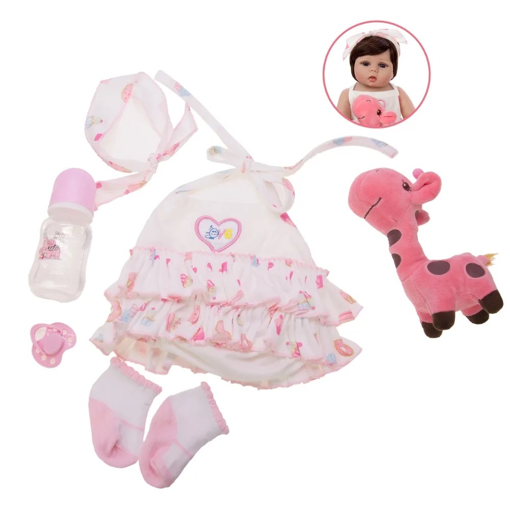 KEIUMI 48 см Reborn Baby кукла все силиконовые тело в загара кожи реалистичный Новорожденный ребенок девочка кукла для продажи подарок на день рождения ребенка может ванну