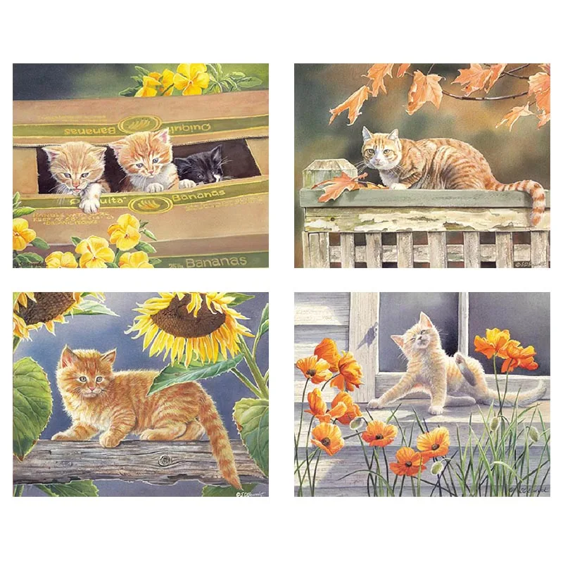

Diamond Painting Embroidery Animal Cat 5D DIY Cross Stitch Kits Full Square Drill Mosaic Art Home Rome Wall Decor Gift
