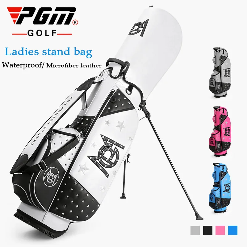 Pro Extend Korea Rivet Rack Bag PGM Golf Women Transparent Cap Waterproof High Capacity Club Lady Triangle Stable Stand Ball Bag