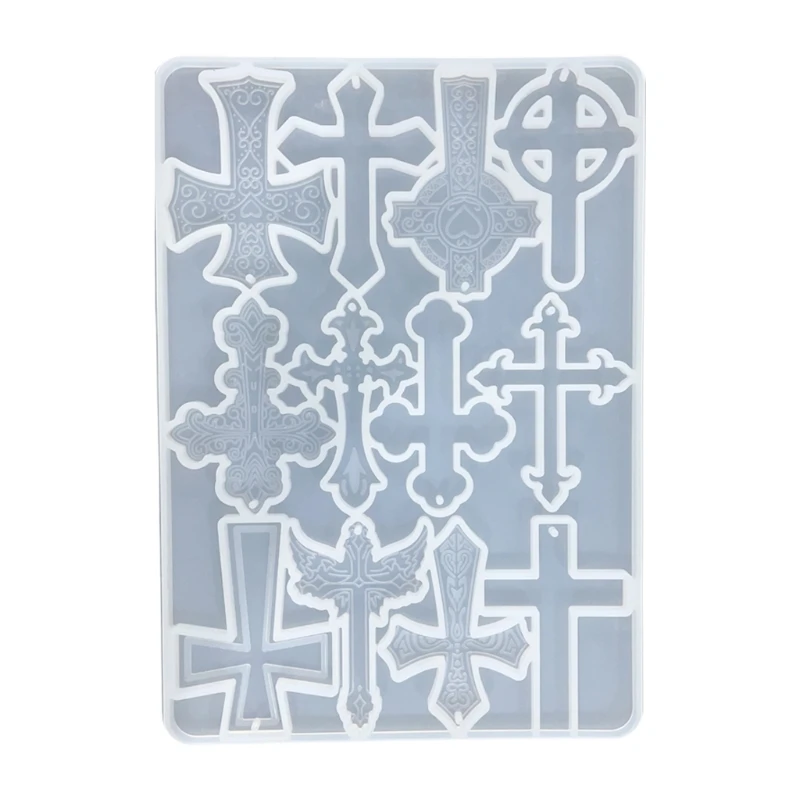 

Cross Pendants Epoxy Resin Mold Keychain Pendant Silicone Mould DIY Crafts Jewelry Necklace Casting Tool Direct Transportation