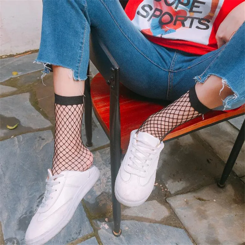 

New Summer gothic women socks New Harajuku sexy fishnet hollow mesh yarn For Women