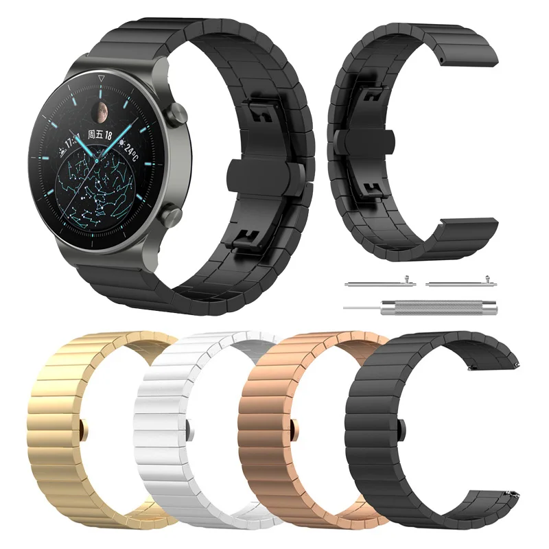 

Stainless Steel Strap For Huawei Watch GT 2 Pro/GT 2 46MM 2E Smart Bracelet 22MM Straps For Honor GS Pro/Magic Wristband Correa