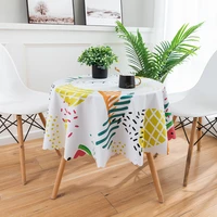 round table cloth oil water proof cartoon tablecloth %d1%81%d0%ba%d0%b0%d1%82%d0%b5%d1%80%d1%82%d1%8c dining table anti scalding tablecloth for kids yellow white