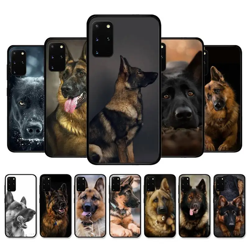

German Shepherd Dog Phone Case for Samsung S21 S10 Lite S20 Ultra S9 S8 Plus S7 S6 edge S5 cover