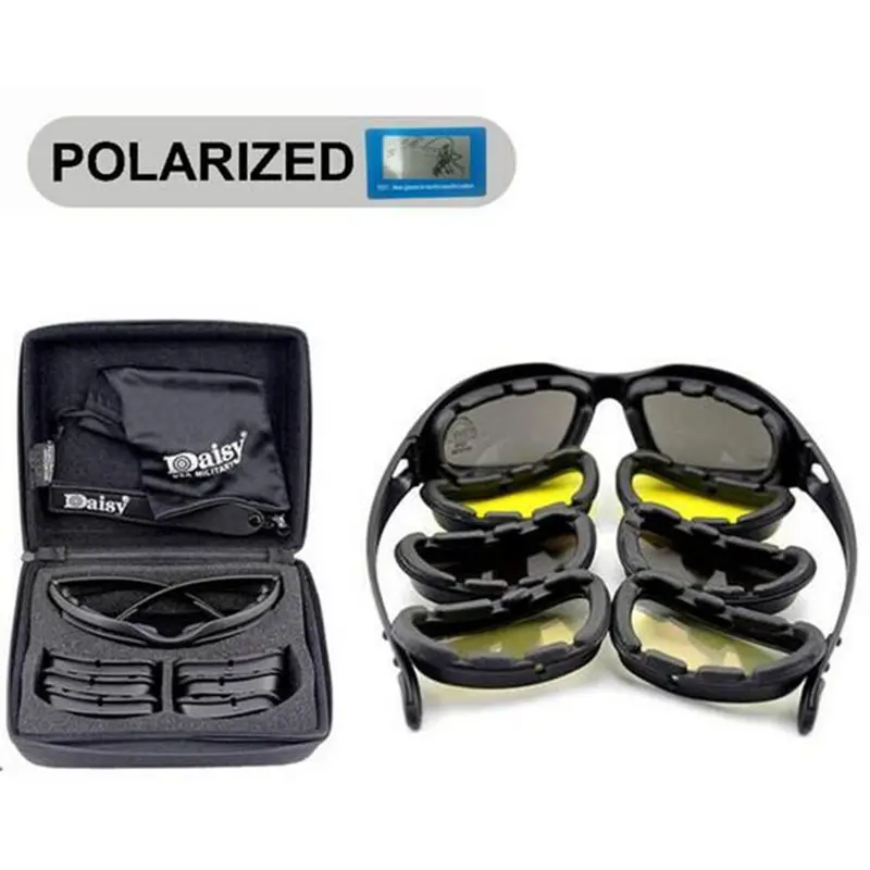 Мужские тактические солнцезащитные очки C5 спортивные поляризационные военные