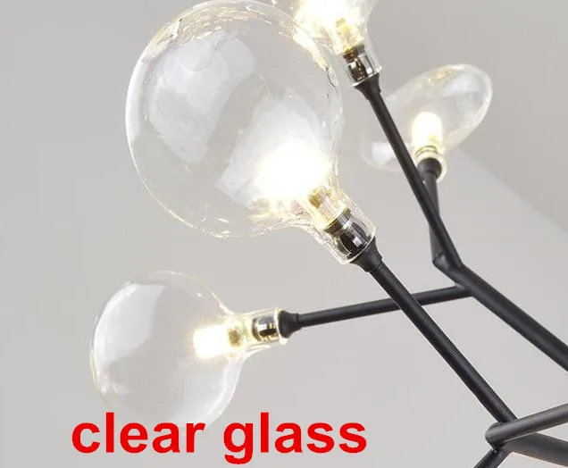 Clear Glass Скандинавские ветви дерева светодиодные люстры пост-современный Светлячок декоративные потолочные люстры лампа творческая личность Магазин Салон Блеск - Цвет абажура: Clear Glass
