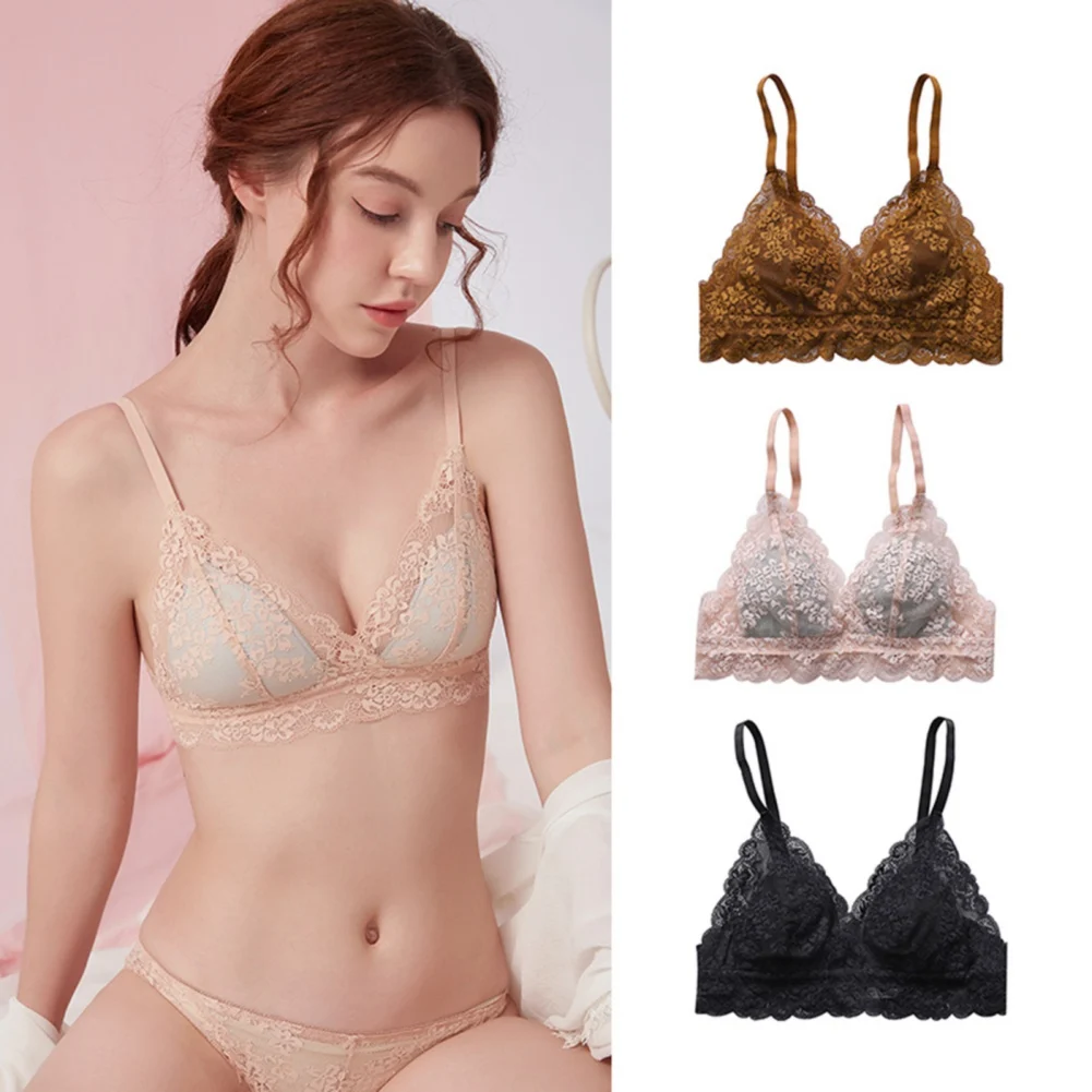 

Женский кружевной бюстгальтер с треугольными чашками и треугольными чашками