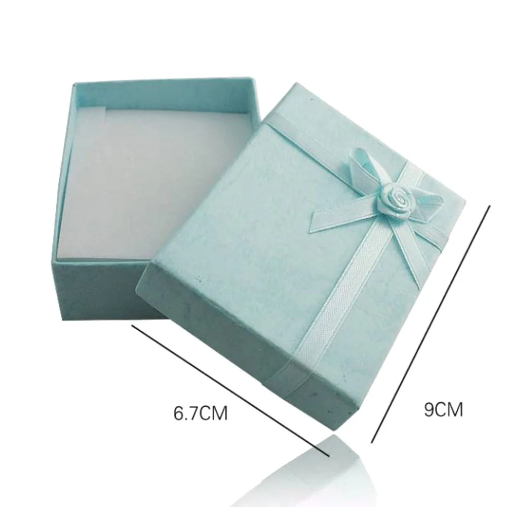 Cuboid Bowknot Bracelet Necklace Bangle Jewelry Holder Case Gift Packing Box Organizer Display wedding | Украшения и аксессуары
