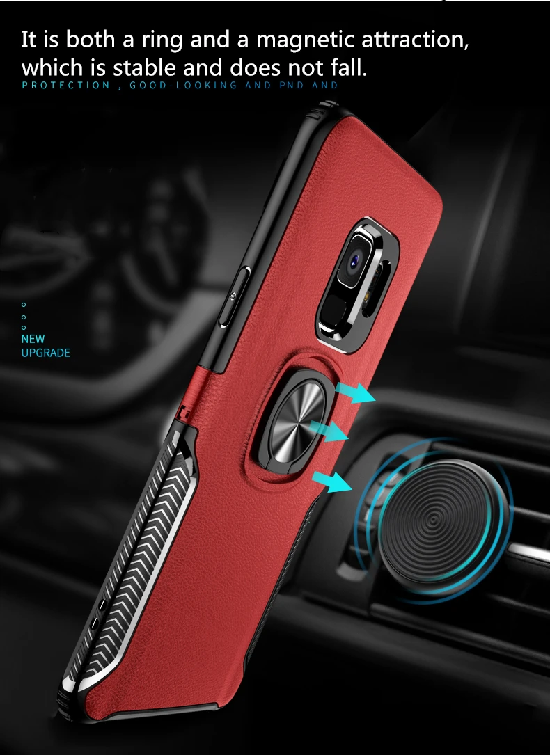 Чехол для телефона с магнитным кольцом Samsung Galaxy S8 S8plus S9 S9plus S10 S10plus S10E lite 5G мягкая