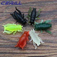 lot 30 cerill 0 6 g insect worm bait boinic cricket soft fishing lure 25 mm lifelike artificial silicone grasshoppe swimbait