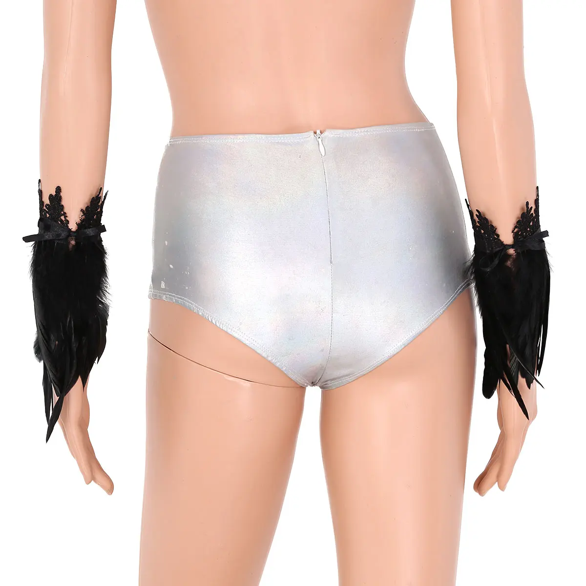 Женская мода 1 пара настоящие натуральные окрашенные петушиные перья манжеты на