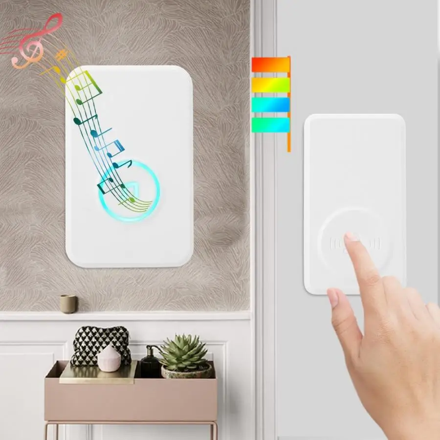 Самогенерирующий беспроводной дверной звонок 25 мелодий звонка комплект датчик