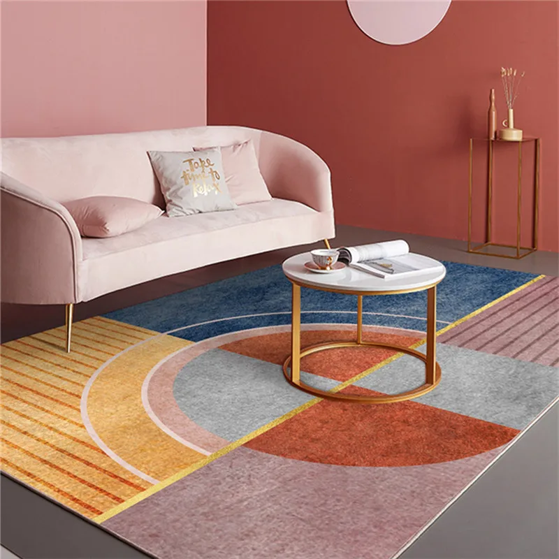 

Crystal Velvet Carpet Modern Home Decor Rectangle Rug Children Crawl Play Mats Sofa Living Bedroom Bedside Mat Balcony Carpets