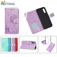 solid color wallet card slot leather case for sony xperia 20 8 5 xz5 l4 l3 2 fashion embossing datura bracket shockproof cases