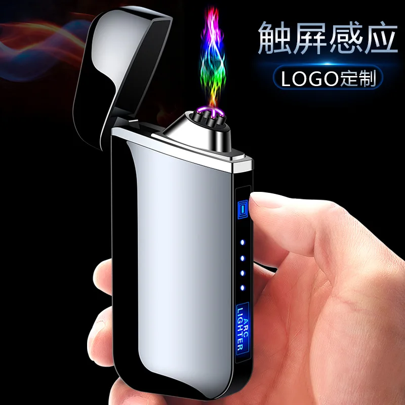 

Жидкокристаллическая сенсорная переключатель, зажигалка с USB-зарядкой, зажигалка с двойной дугой и дисплеем питания, зажигалка на заказ