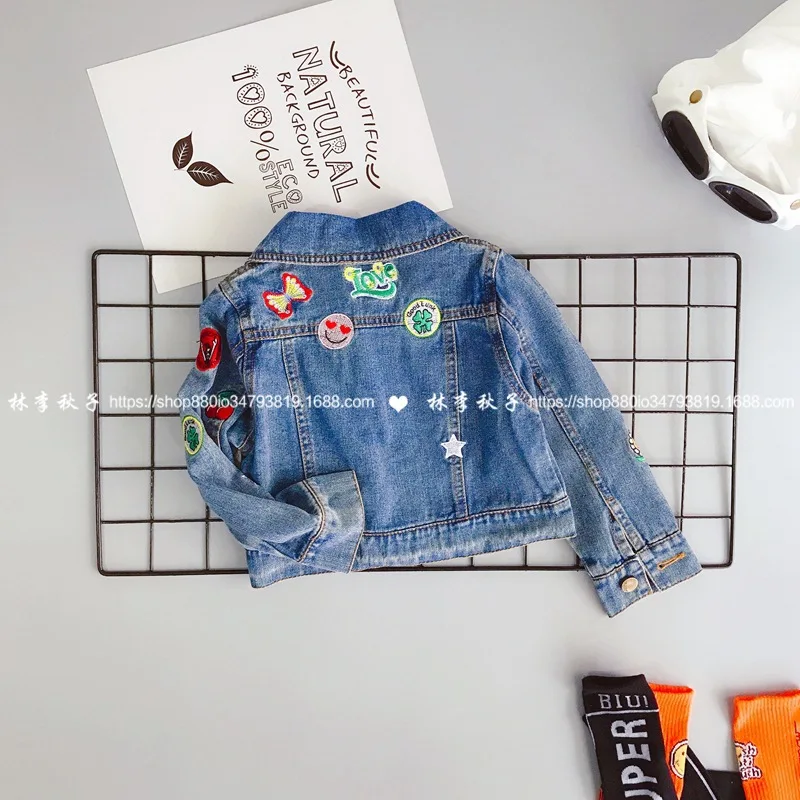 Женский джинсовый костюм из двух предметов модная Корейская джинсовая куртка с