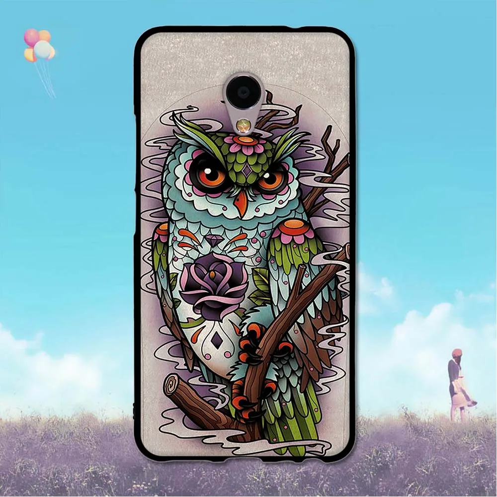 For Meizu M3E Case 5.5 inch Flower Painting Back Cover MEIZU M3 E Soft TPU Silicone Rubber Phone Bag for MeizuM3E Shell | Мобильные