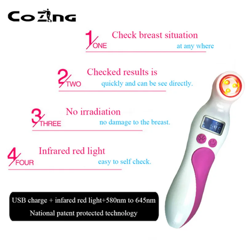 

Medical Red near infrared Led Light Therapy Breast Cancer Check Device For Women Home Use