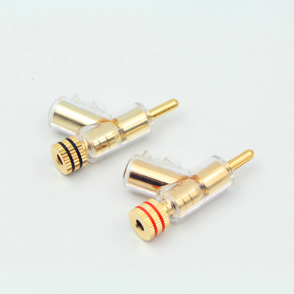 4 шт. аудио Динамик позолоченный штекер покрытого родием контрольные выводы