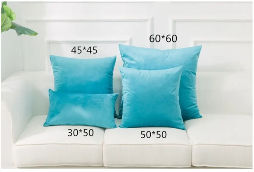 Nordic Style Velvet Pillowcase Simple Solid Throw Cushion Covers Square Pillow Cover for Bedroom Sofa Living Room Decoration