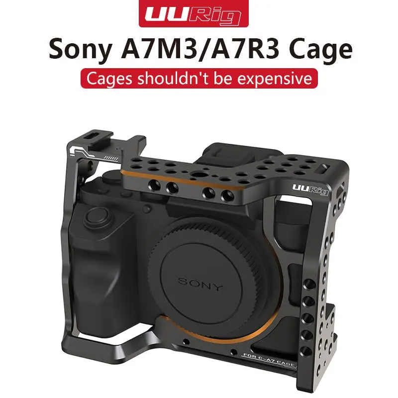 Клетка для камеры UURig Sony A6400 Vlog ручка видеосъемки с деревянной ручкой