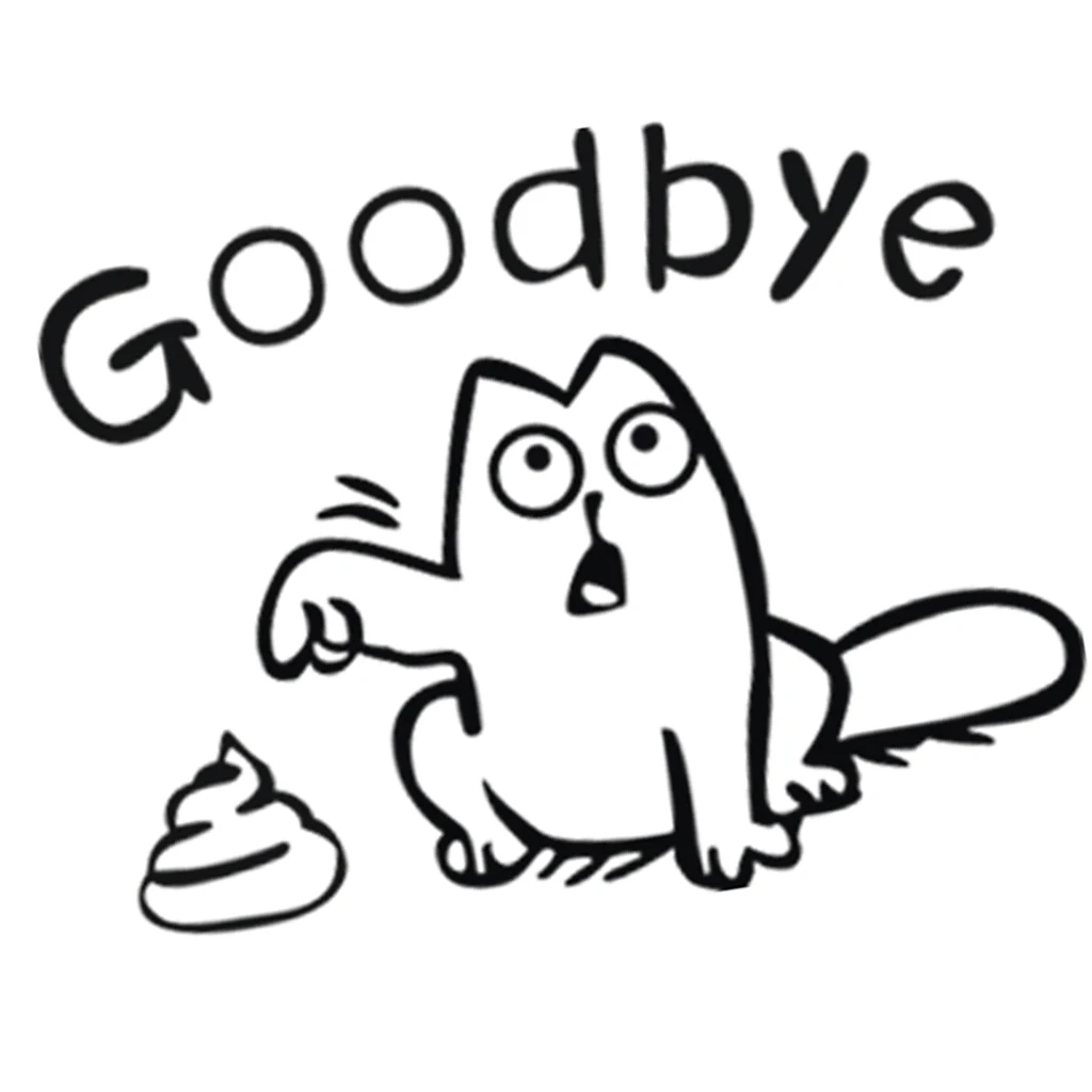 Знак &quotдо свидания&quot милый стикер для туалета украшение ванной комнаты