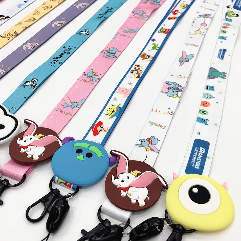 Милый мультяшный брелок ремешки на шею для ключей ID Card Pass Gym USB Phone lanyard DIY