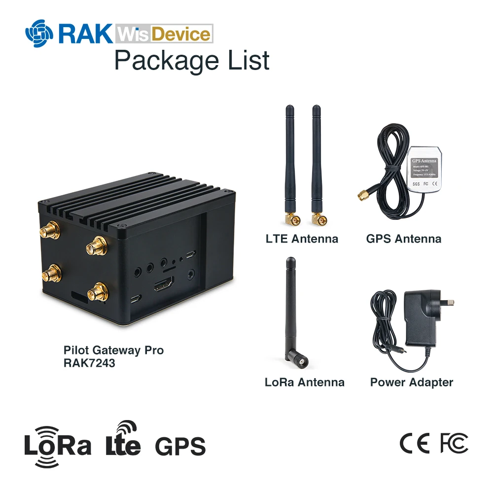 Модуль шлюза Pilot Gateway Pro 4G LoRa модуль PoC Raspberry Pi 3B + SX1301 RAK2013 сотовый с GPS Lora антенной