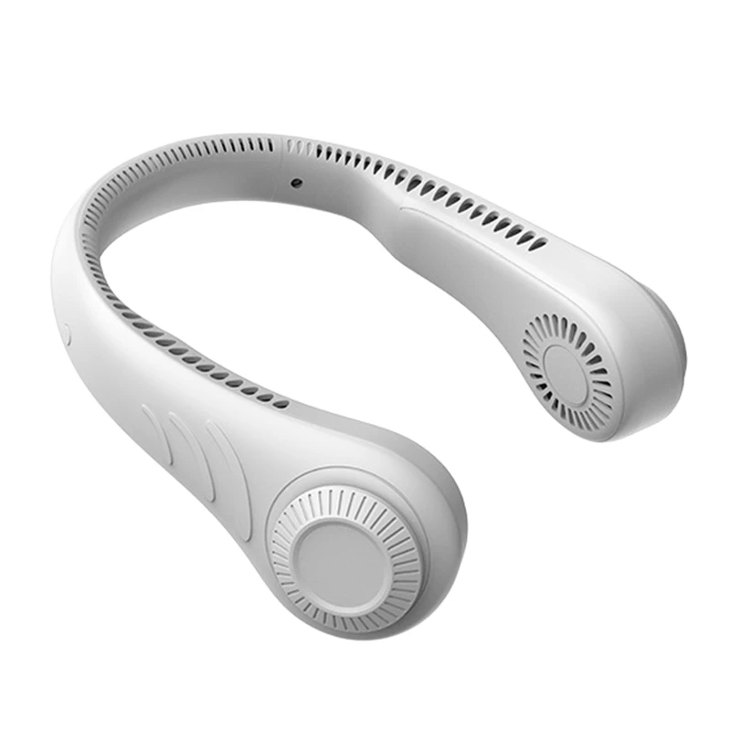 

Hanging Neck Fan Portable Cooling Fan USB Leafless 360 Degree Neckband Fan 78 Surround Air Outlets 4000Mah Rechargeable