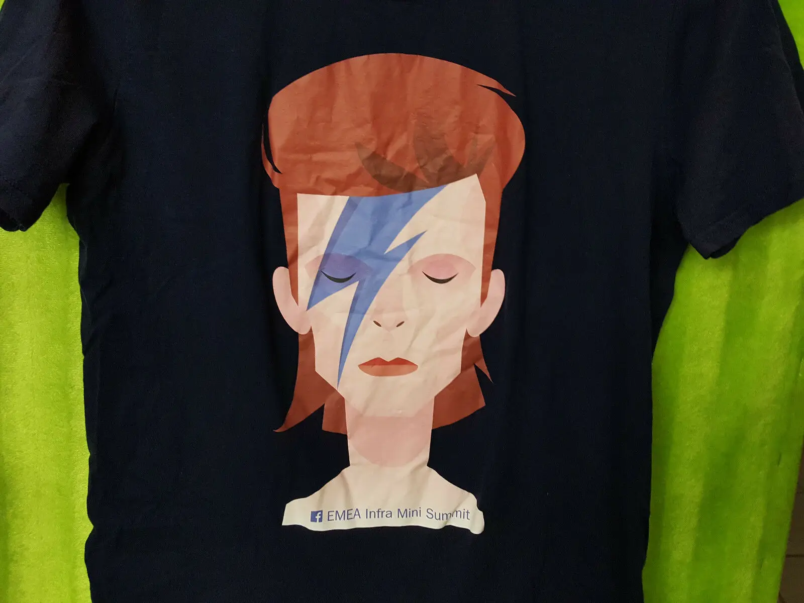 Редкий Дэвид Боуи Аладдин Сане Фейсбук эмея ИК Мини саммит футболка S/M|Мужские