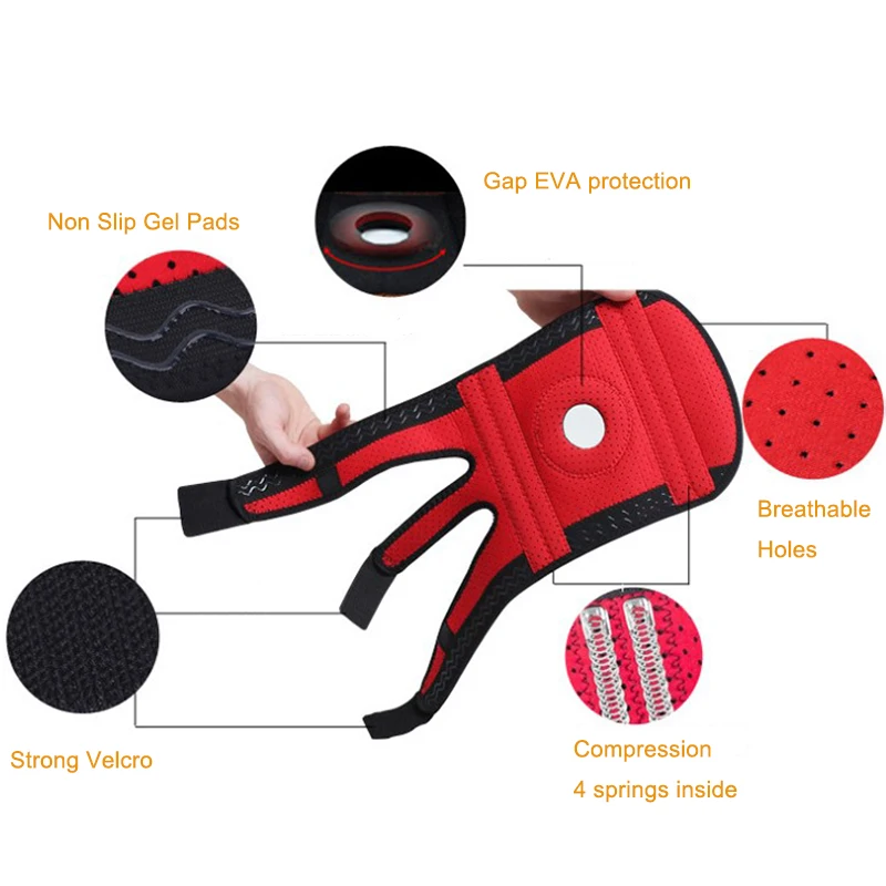 Фиксатор коленного сустава компрессионный рукав для поддержки колена с боковыми