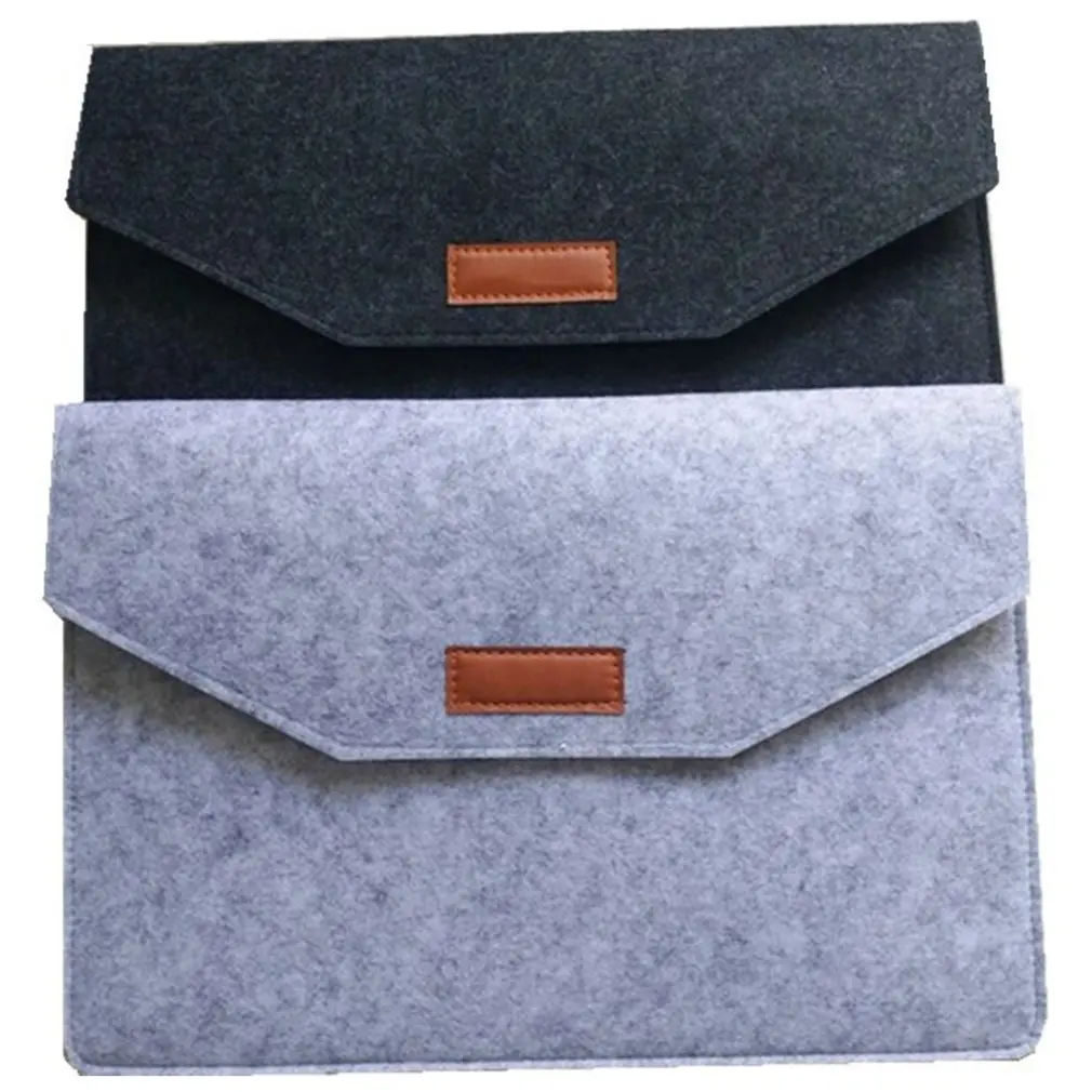 

Soft Sleeve Wool Felt Laptop Bag For Macbook Notebook Laptop 12inch 15inch PC Case Cover Pc Accessories