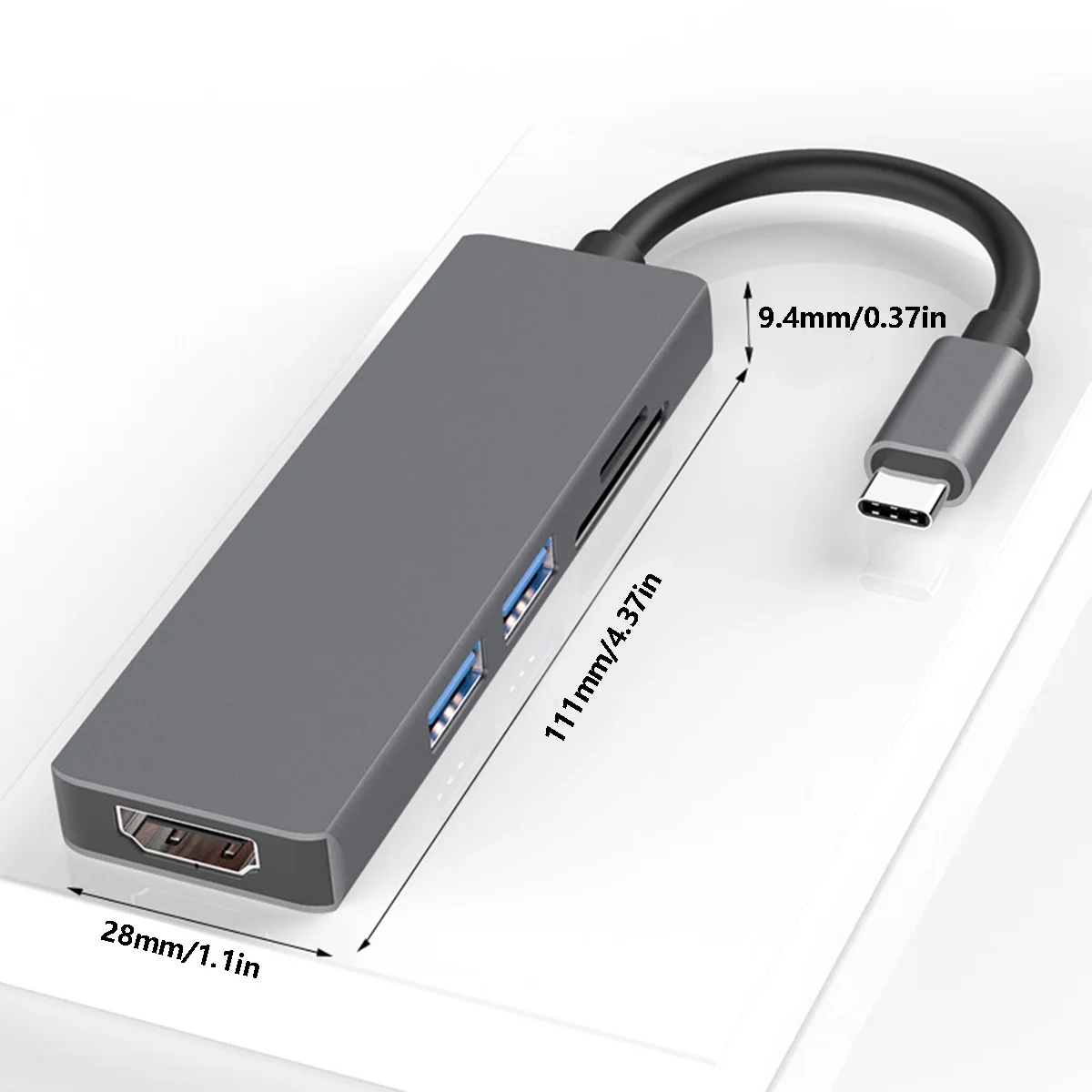 5 в 1 Type C концентратор USB HD 2 3 0 5Gbs SD TF слот для карт 4K 1080P видео выход адаптер Macbook Pro Air