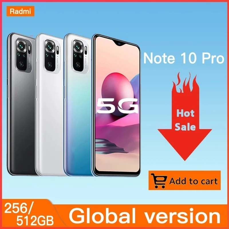 radmi note 10 pro smartphone android 10 128 gb 6 1inch smart phones unlocked 5g global version mobile phones 512gb cellphones free global shipping