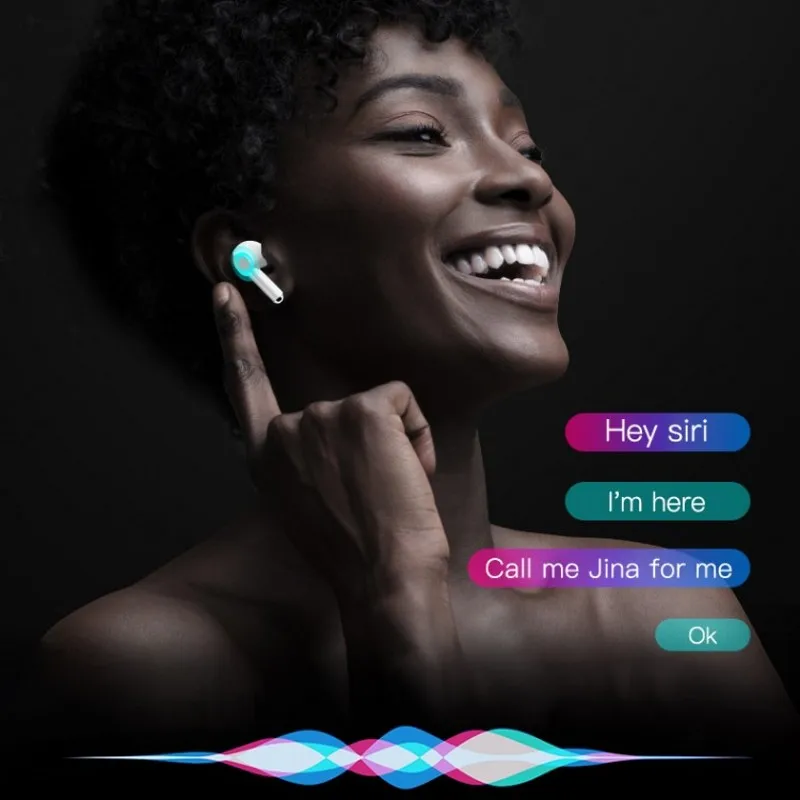 TWS Bluetooth наушники беспроводные спортивные HiFi бас стерео с шумоподавлением