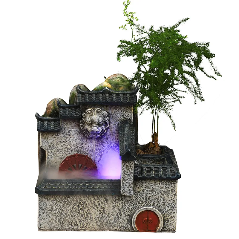 Новый креативный домашний декор полимерный водный пейзаж водяной фонтан