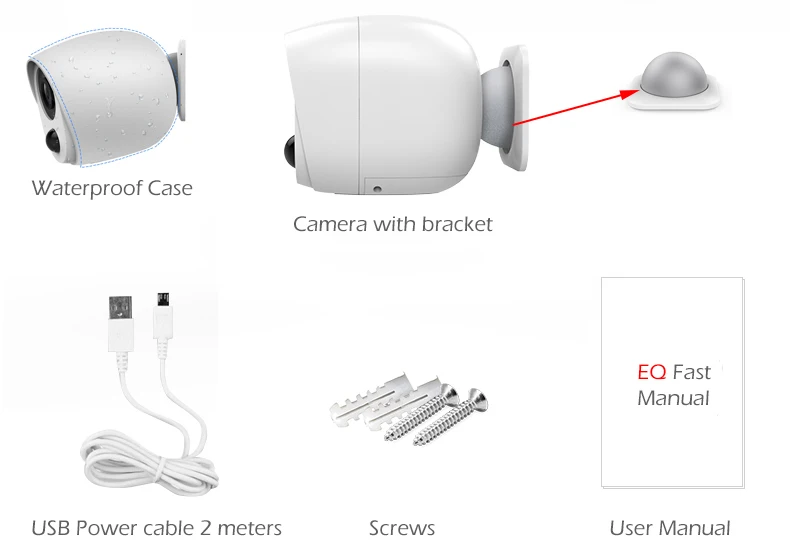 USAFEQLO 1080P ICSEE Внешняя батарея камера wifi уличная ip-камера на батарейках беспроводная камера двухстороннее аудио наблюдение