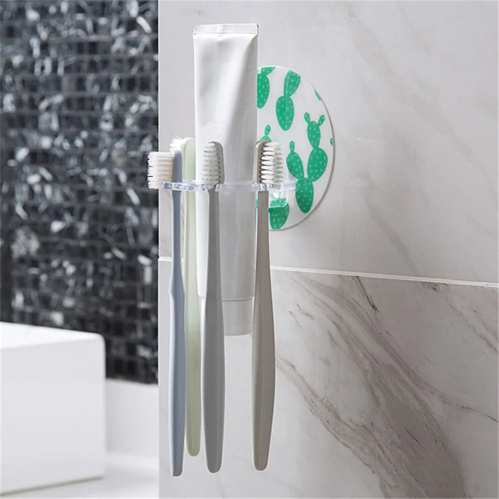 

1PC Plastic Toothbrush Holder Toothpaste Storage Rack Shaver Tooth Brush Dispenser Bathroom Organizer Accessories Tools