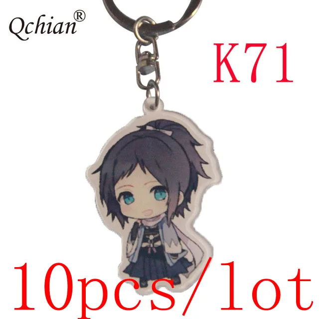 10 шт./лот аниме Touken Ranbu акриловый материал односторонний рюкзак украшение