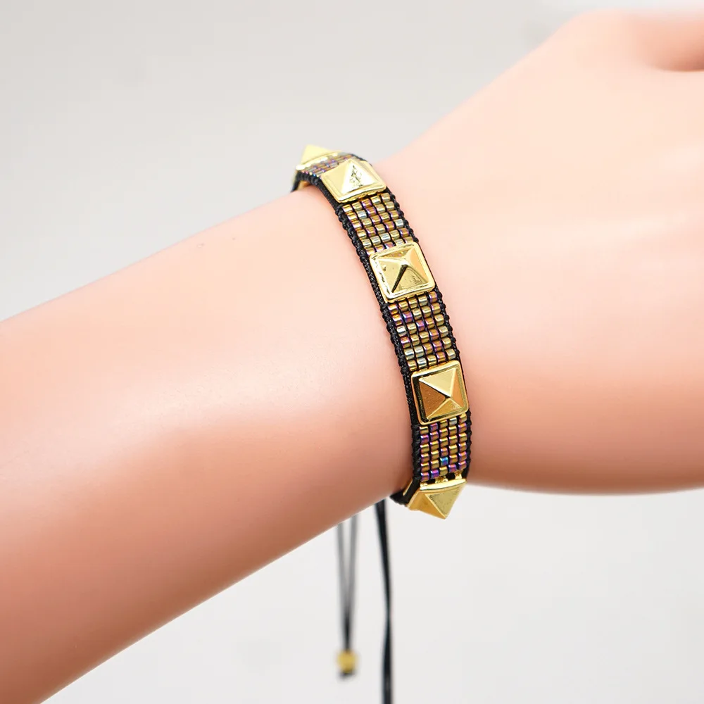 Ремешки с заклепками SHINUSBOHO для женщин браслет MIYUKI для мужчин цветные пульсерас мужер мода 2019 ювелирные украшения ручной работы оптом.