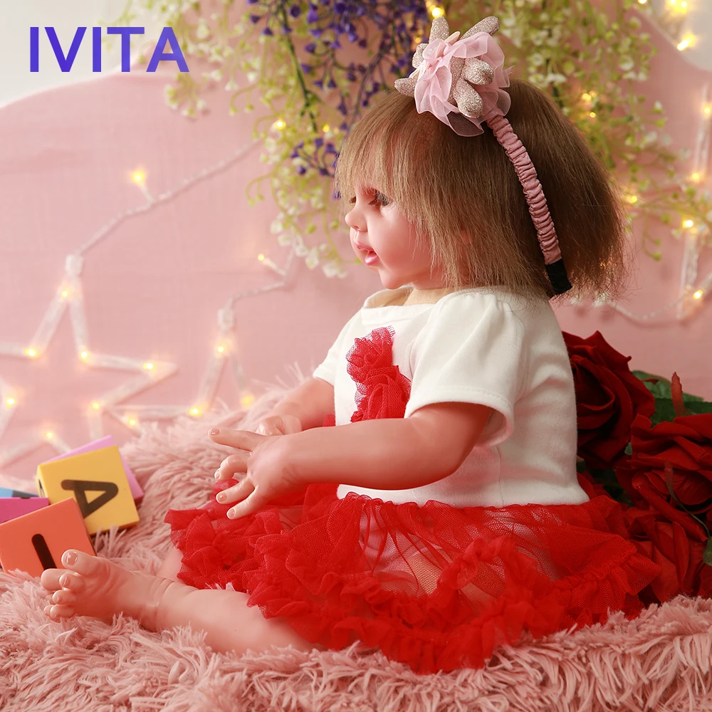 Милая силиконовая кукла IVITA DS1802 ручной работы Реалистичная игрушка для маленькой