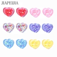 6 25mm multicolor stars acrylic ear gauges tunnels and plug heart shaped ear expander studs stretching piercing earring