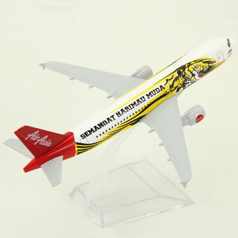 16 см масштаб 1:400 воздушная Азия аэробус A320 тигровая модель самолета красочная